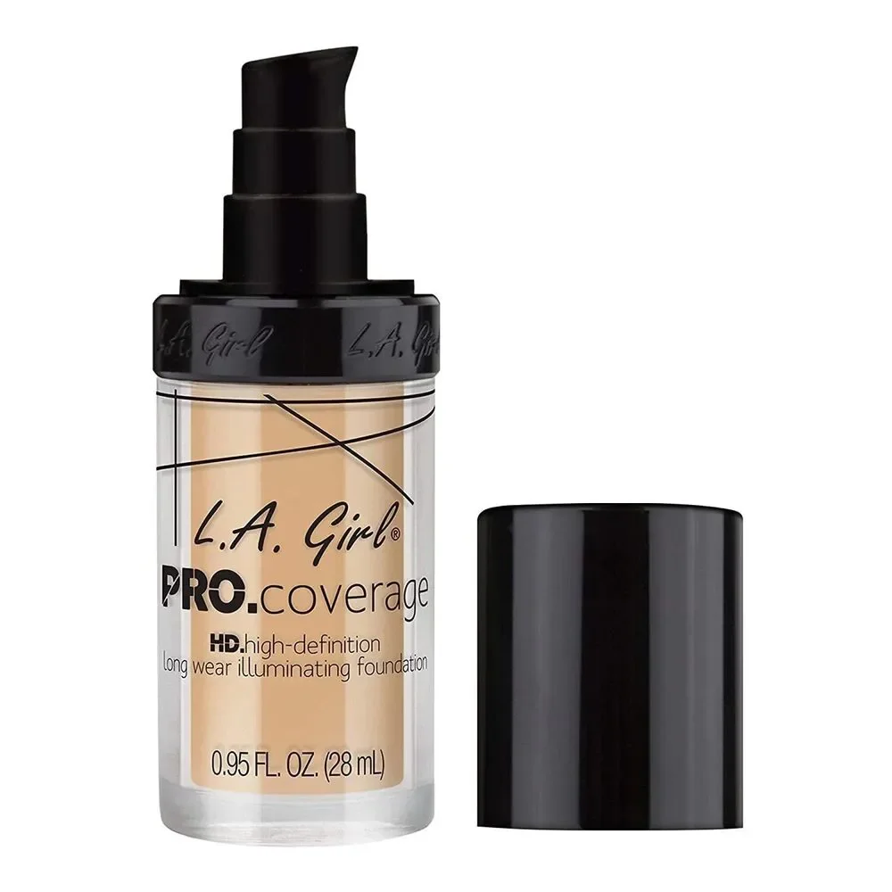 Lot of 2 L.A. Girl Pro Coverage Liquid Foundation HD Illuminating GLM642 Fair